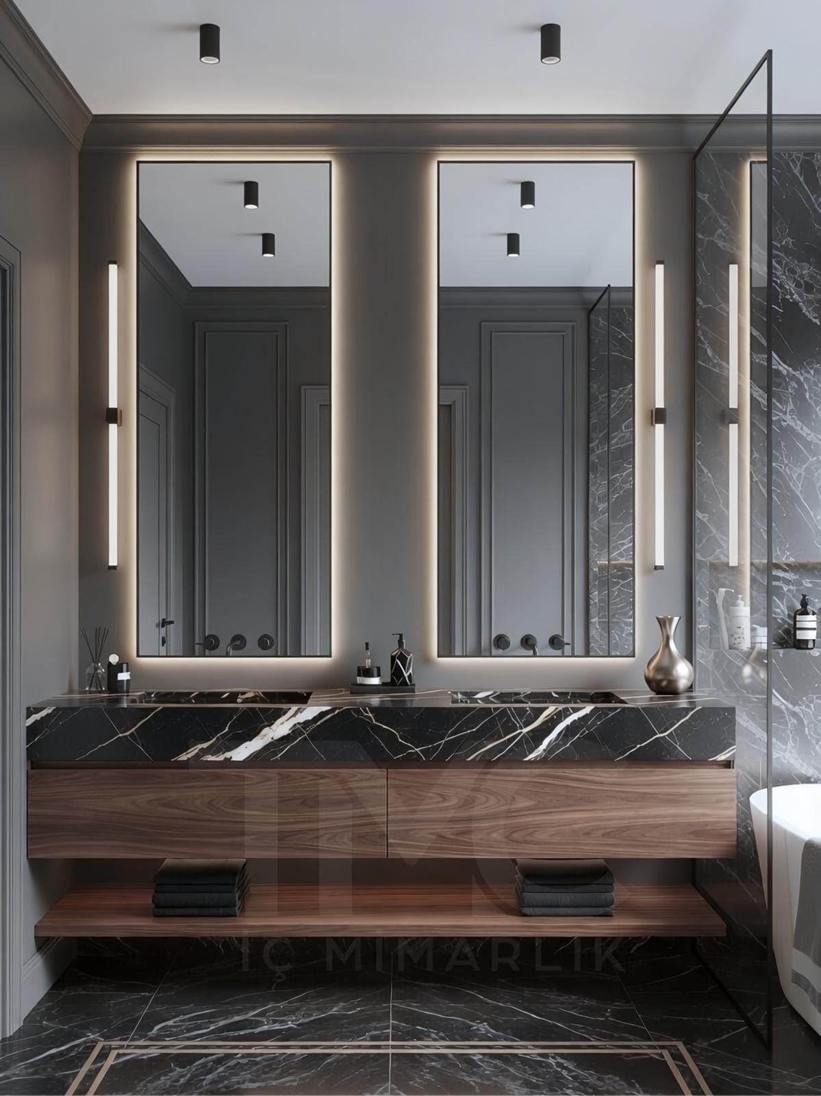 Limonlu Bahçe Konakları Banyo Tasarımı geniş açı mekânsal organizasyon ve estetik bitiş